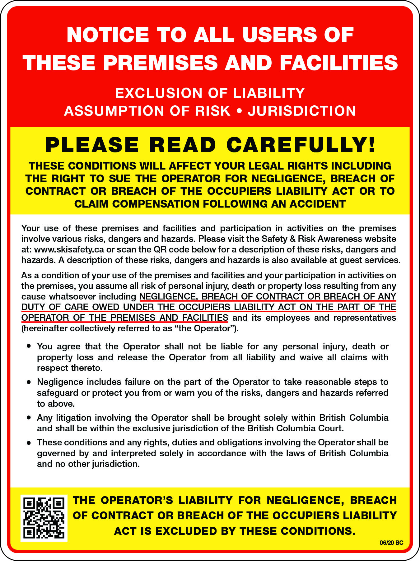 Exclusion of Liability - Click to enlarge