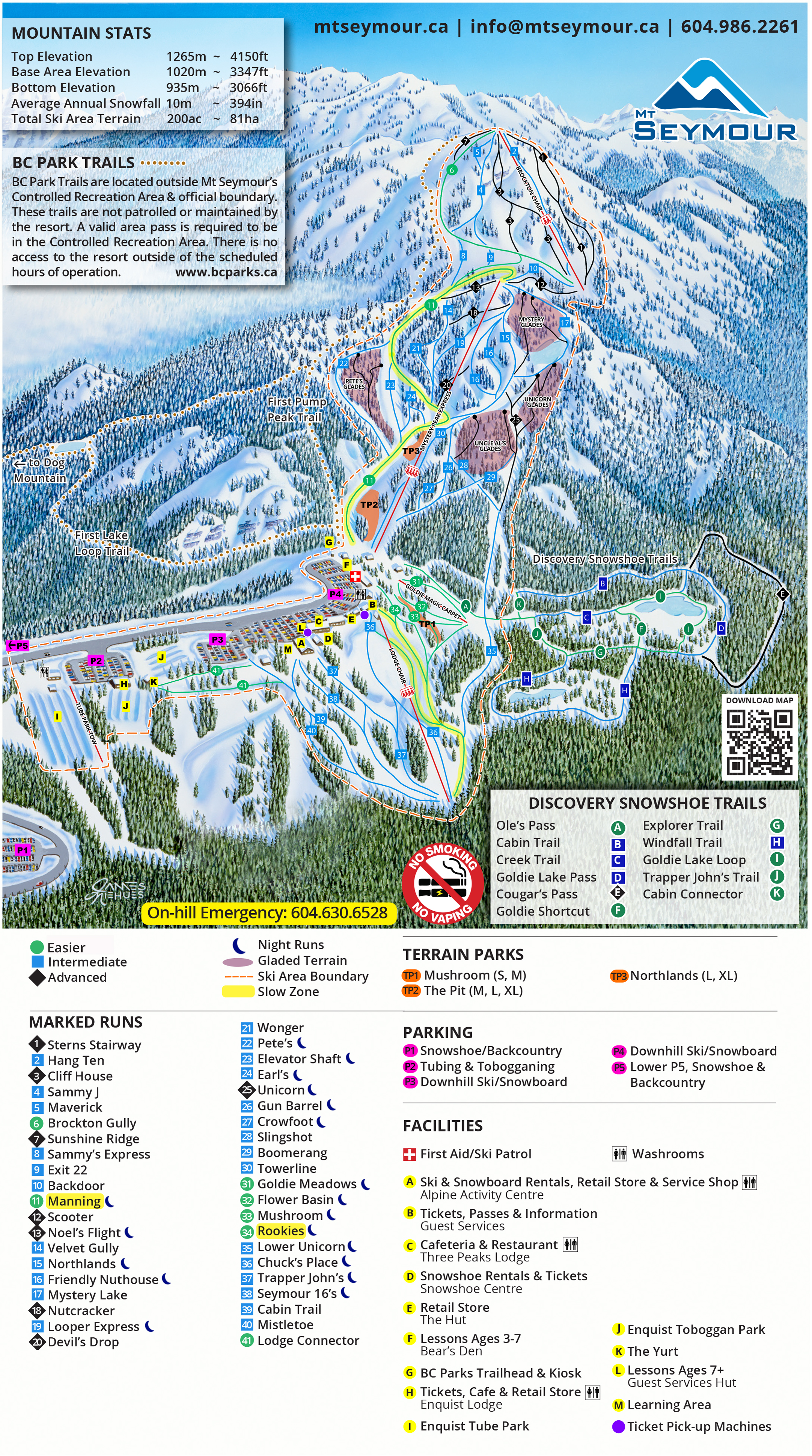 Mt Seymour Trail Map 2425