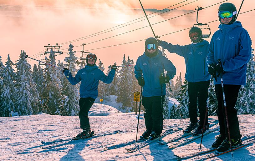Ski Instructors Sunset