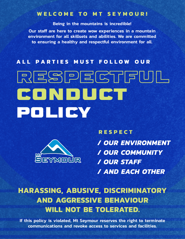 Mt Seymour Respectful Conduct Policy
